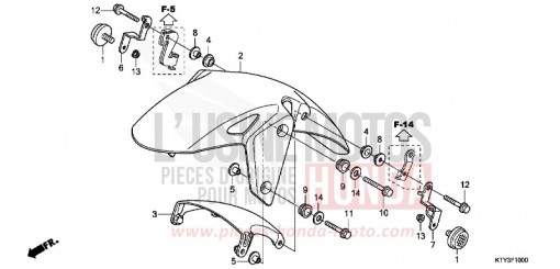 KOTFLUEGEL, VORNE CBR125RD de 2013